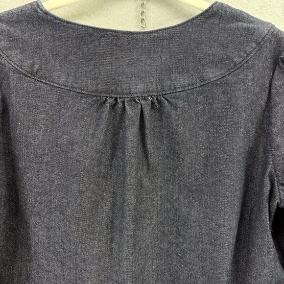 Merona Women's Dark Denim Jacket 3/4 Sleeve Cape Style Size M - Picture 5 of 10